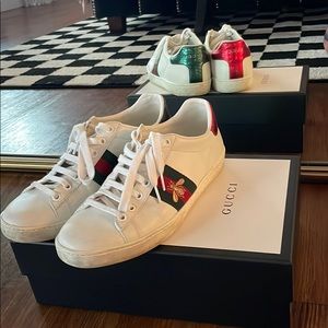GUCCI ace bee sneakers +box & dust bags